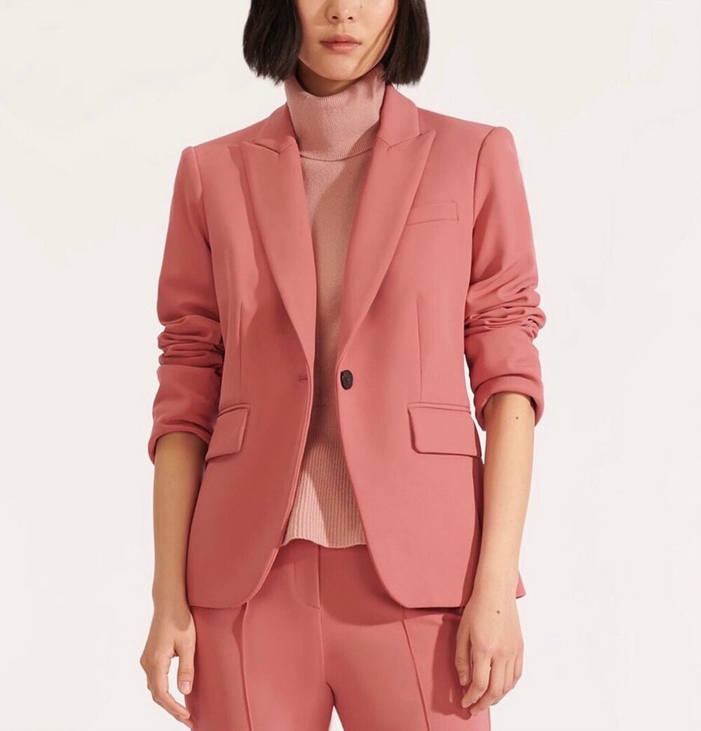 Veronica Beard NWT Cutaway Dickey Jacket Mauve Pink Blazer Size 10